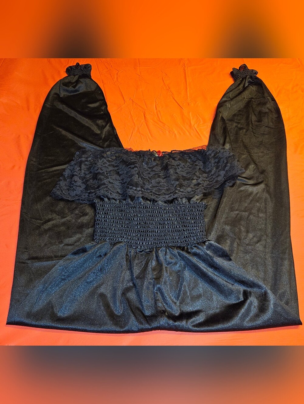 Undercover Wear Vintage Black Off-Shoulder Lace Top Jumpsuit szS E.U.C.